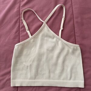 Colsie Ivory Ribbed Bralette